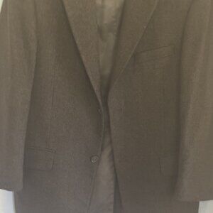 Gianfranco Ruffini Italy Camel Hair Blend Sport Coat/Blazer Grey Herringbone 40R